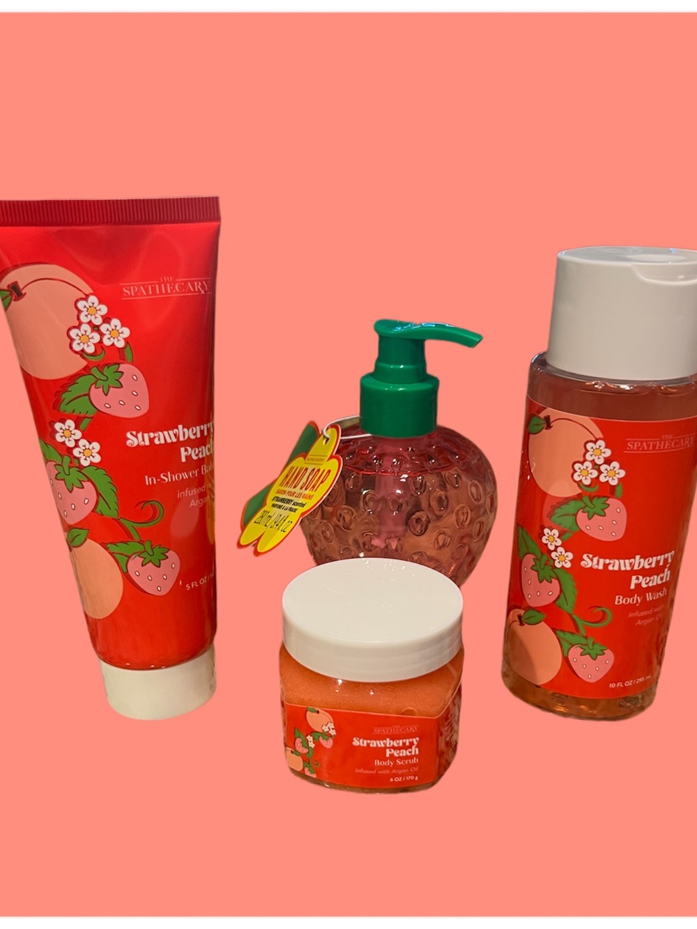 Strawberry Peach Scented Body Care Set